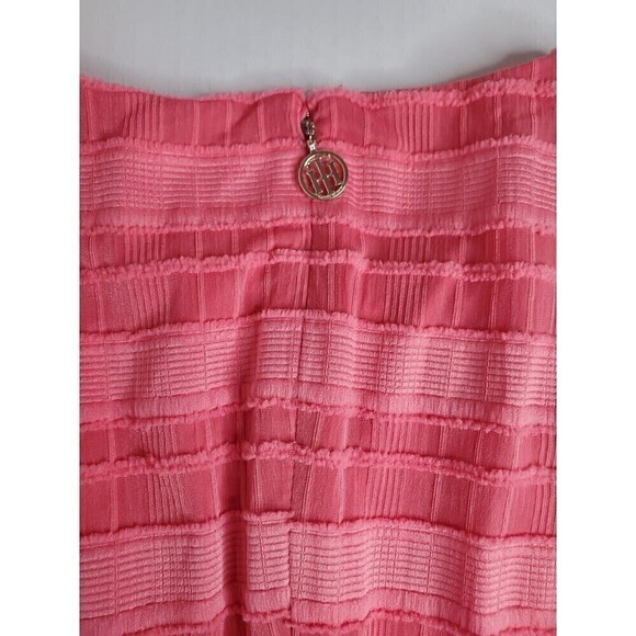 Tommy HILFIGER Womens Pink Striped Sleeveless Crew Neck Short Shift Dress 4 - Picture 5 of 5